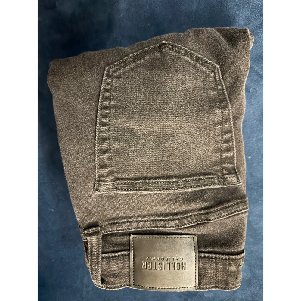 Hollister Stacked Skinny JeansMens 30x30 BlackDistressed Advanced Stretch Ripped